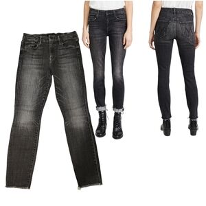 Mother Denim Sz 25 The Looker Ankle Fray Stargazing Wash Denim